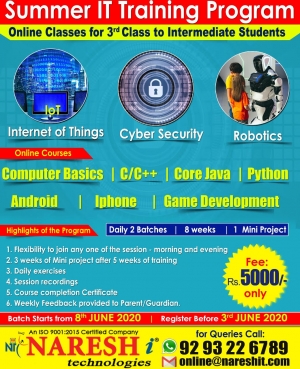 Summer IT Training Program in India - Naresh I Technologies